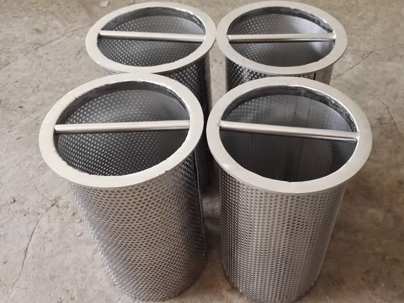 Perforated Basket Filter With Flat End