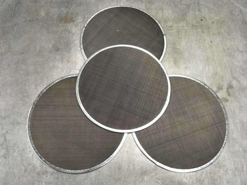 Plain Steel Wire Cloth Discs With Wrapped Edge